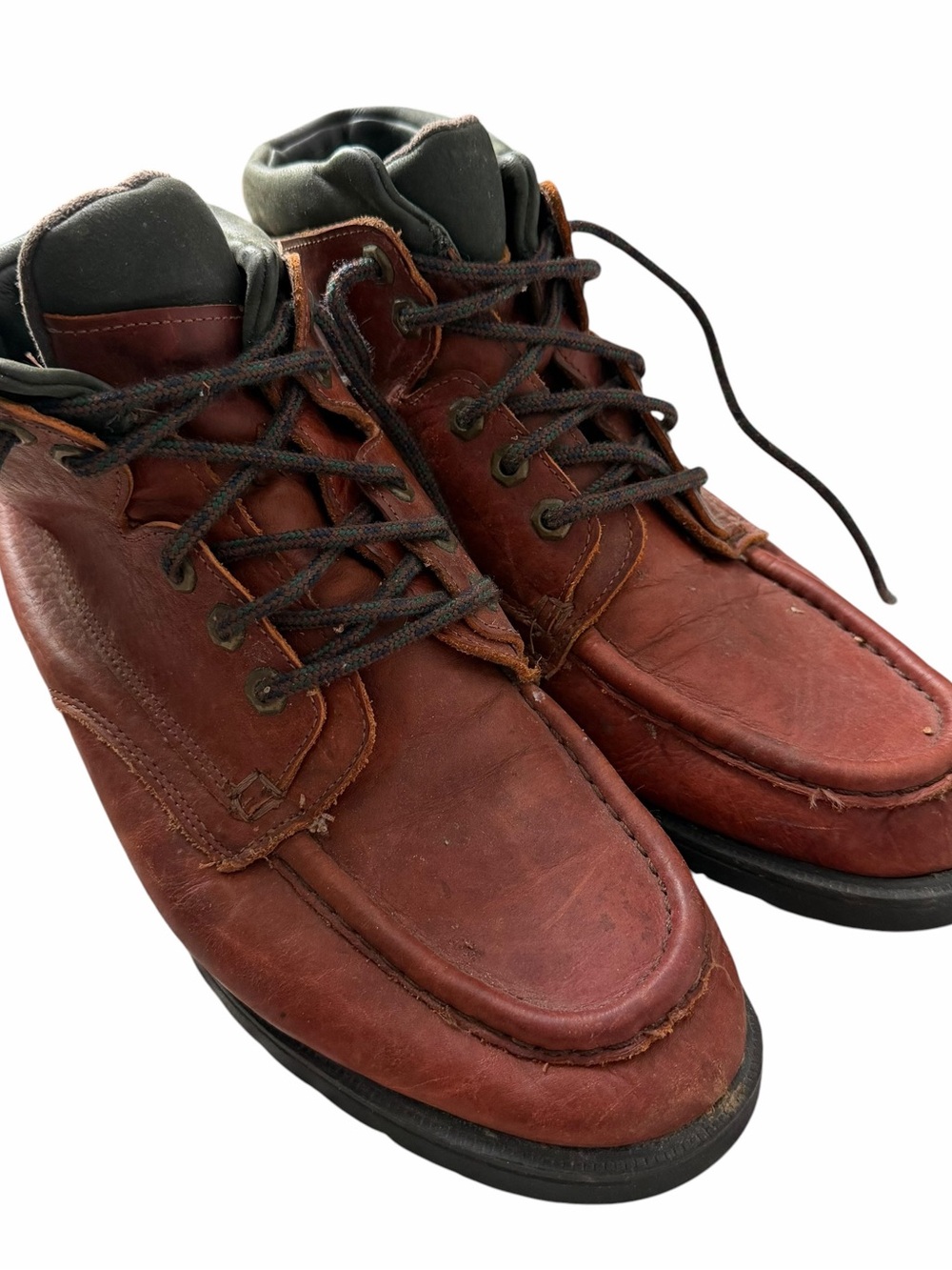 H.S. Trask Mens Brown Leather Chukka Boots with Padded Collar